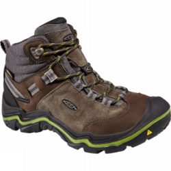 Keen Womens Wanderer Mid WP Boot Raven/Bright Chartreuse